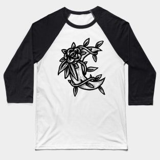 Crescent Moon Flowers Baseball T-Shirt